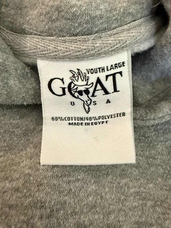 Youth Gray Pullover Hoodie with Goat Patch - Picture 3 of 6